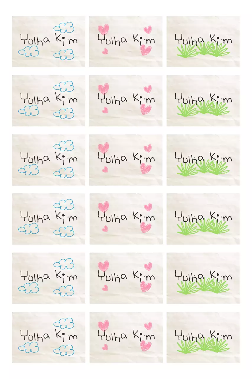 Pegatinas con bonitos diseños de color marfil