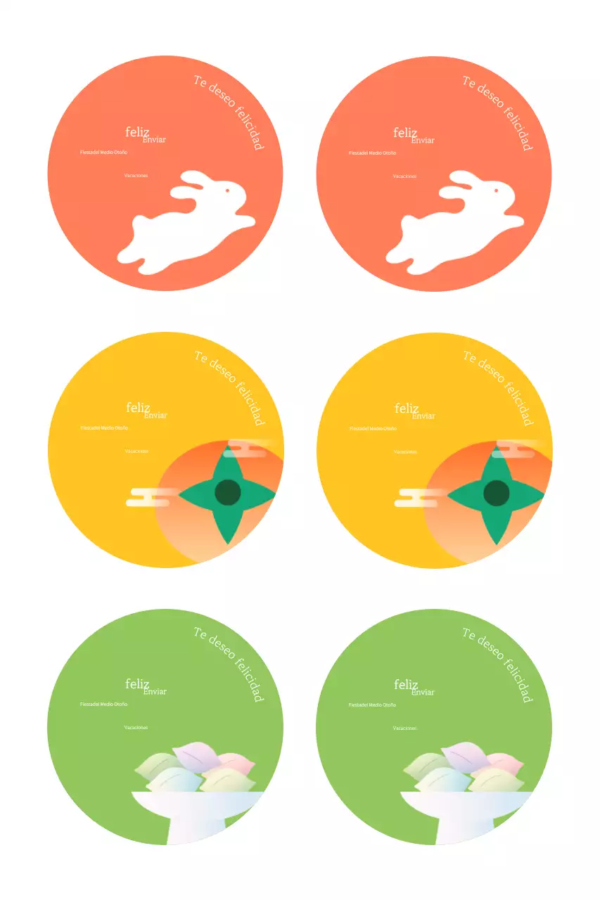 Pegatina navideña tradicional naranja