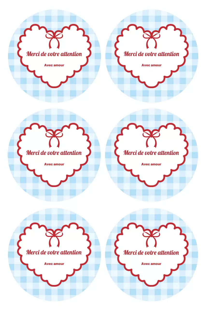 Autocollant de remerciement mignon bleu ciel