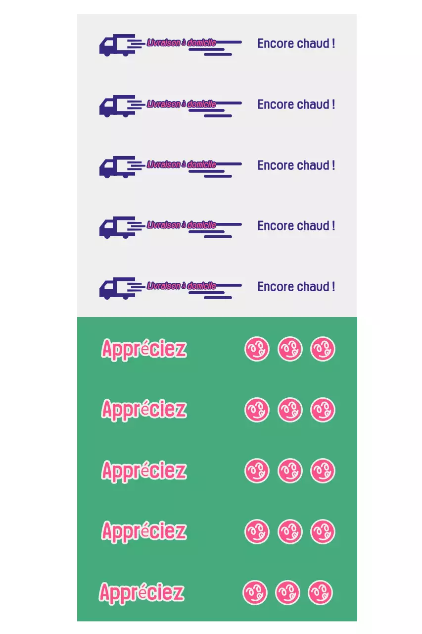 Autocollant de livraison simple lilas