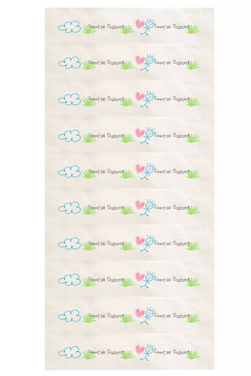 Autocollant beige mignon avec phrase