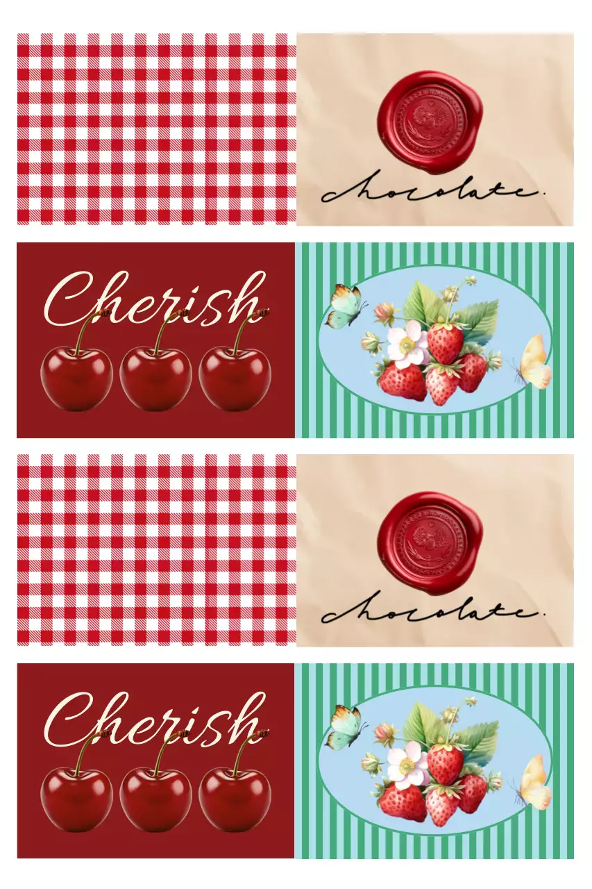 Diseño de fruta vintage roja