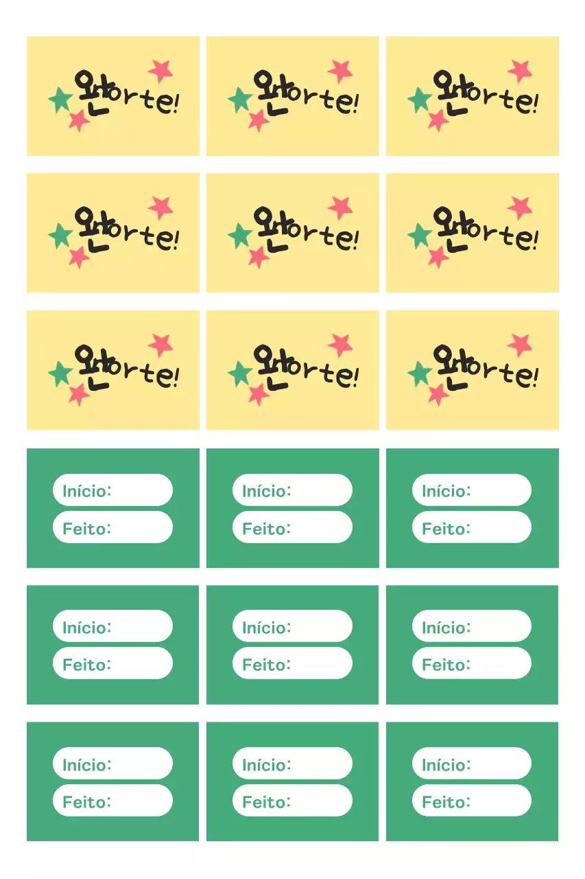 Adesivo amarelo para registro de leitura simples
