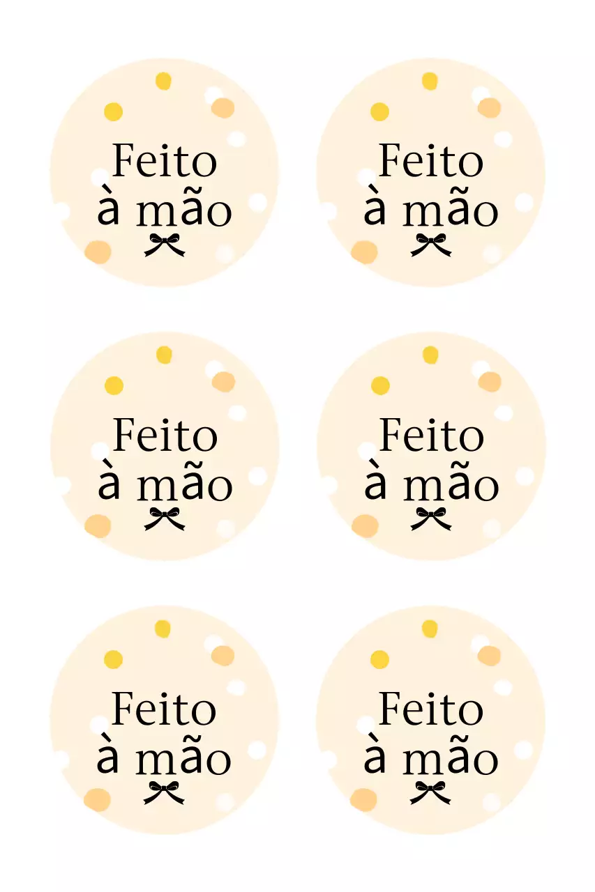 Adesivo bege simples feito à mão