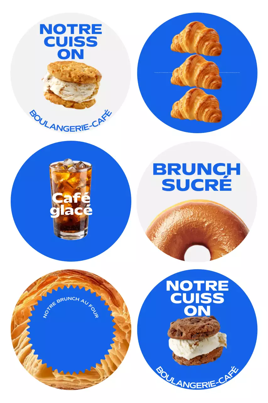 Publicité pour le brunch moderne bleu