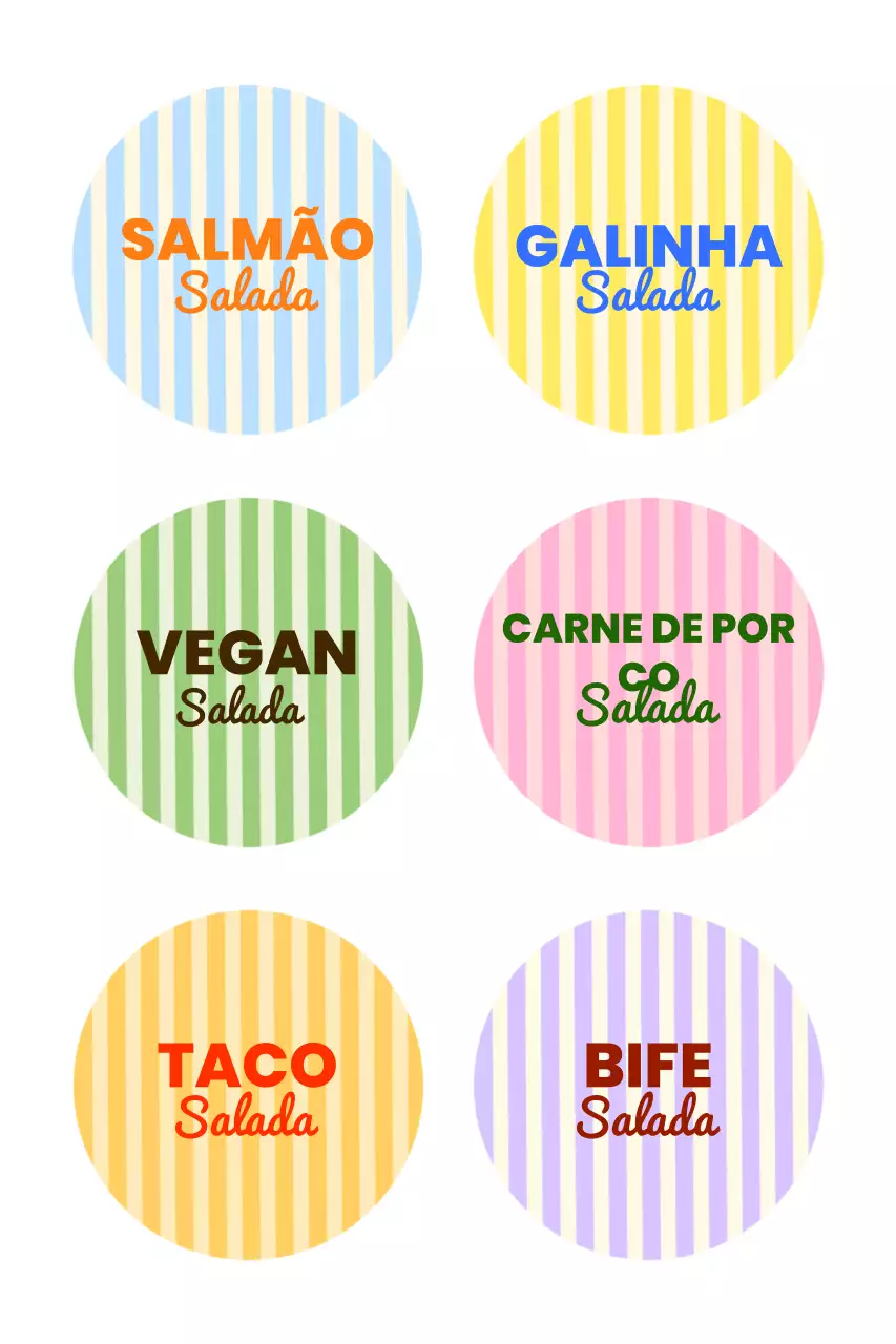 Anúncio do menu Rainbow Pop