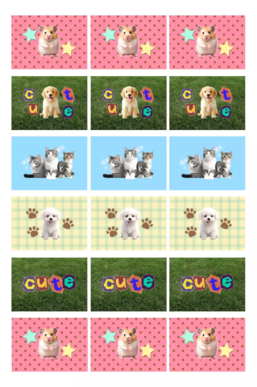 Adesivos fofos de animais rosa