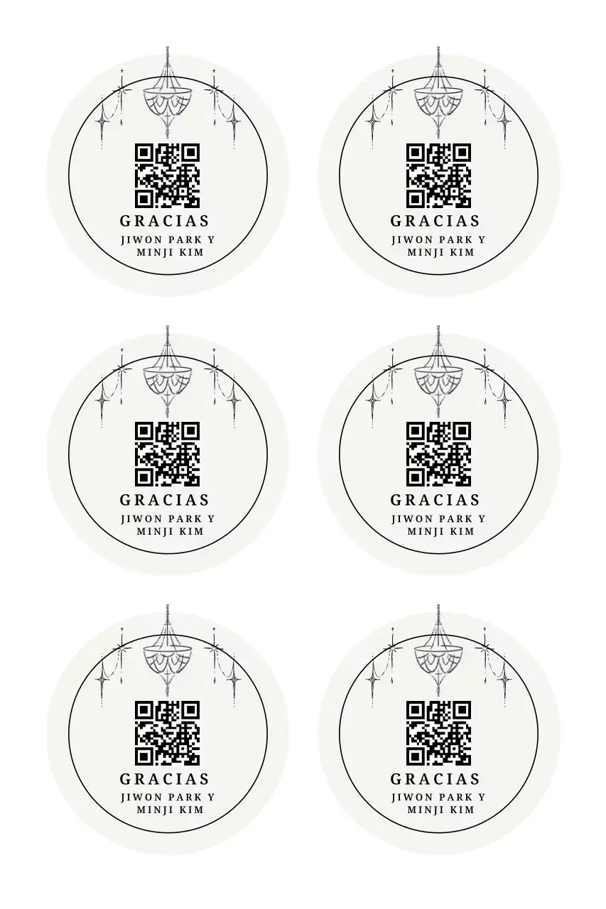 Pegatina de boda sencilla blanca