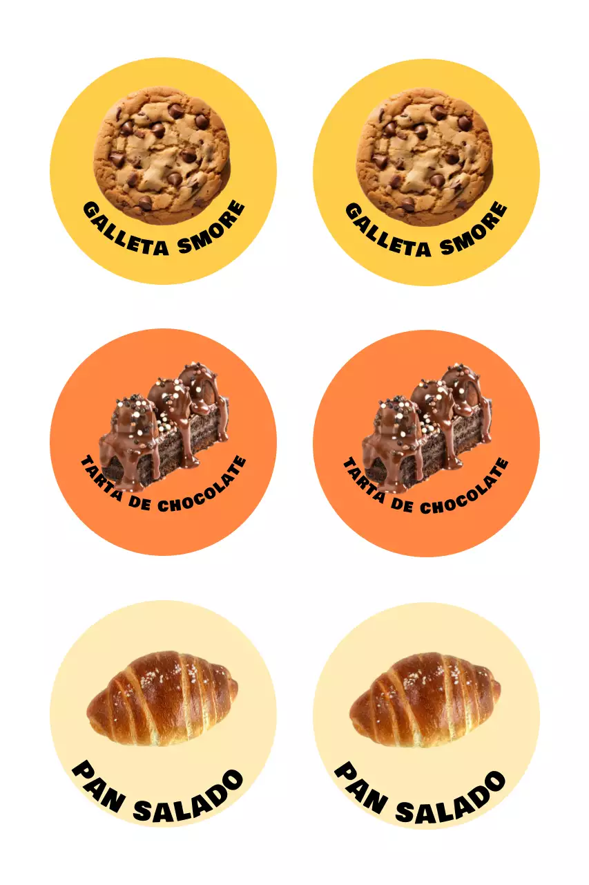 Pegatina de postre Pop amarilla