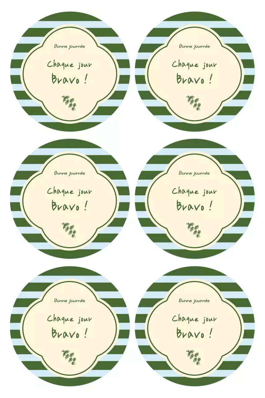 Autocollant simple d'encouragement bleu ciel