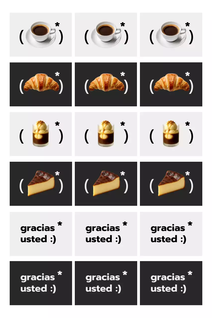 Promoción de cafetería sencilla en blanco y negro