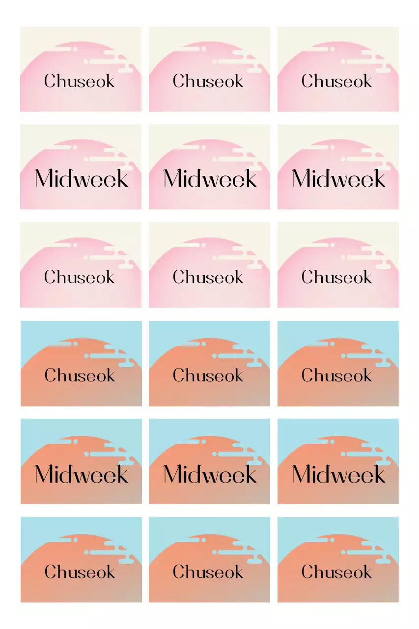 Traditionele vakantie-ansichtkaart van Yeonbora