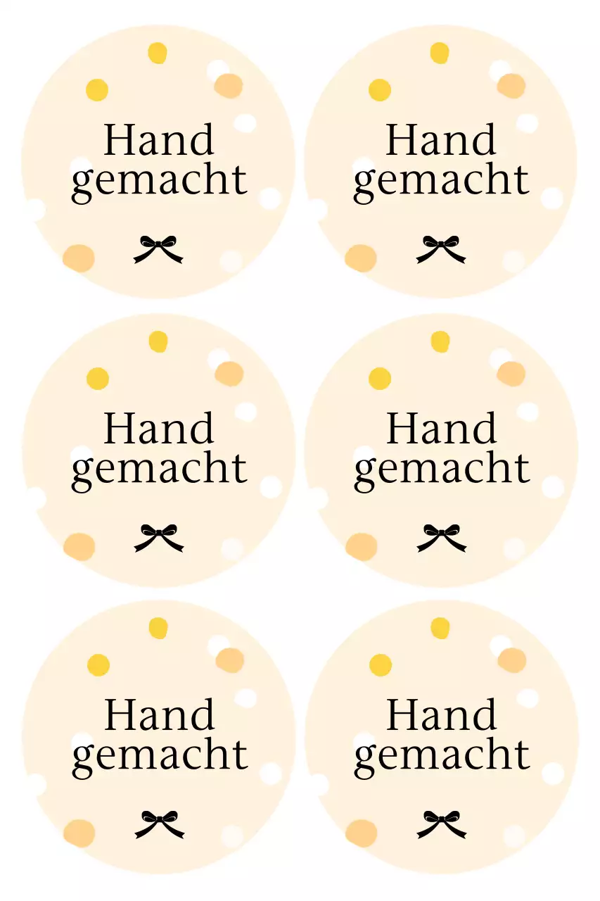 Beige einfacher handgemachter Aufkleber