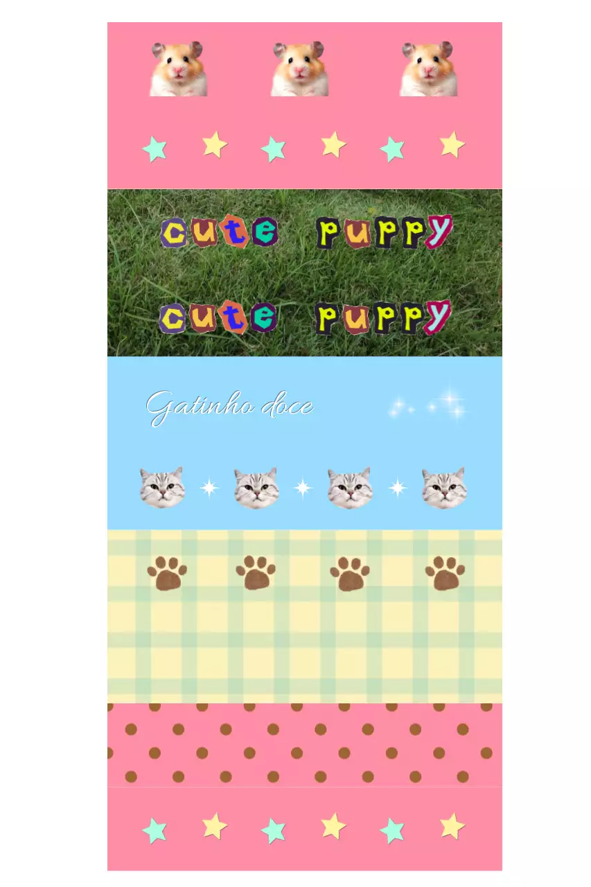 Adesivos fofos de animais rosa