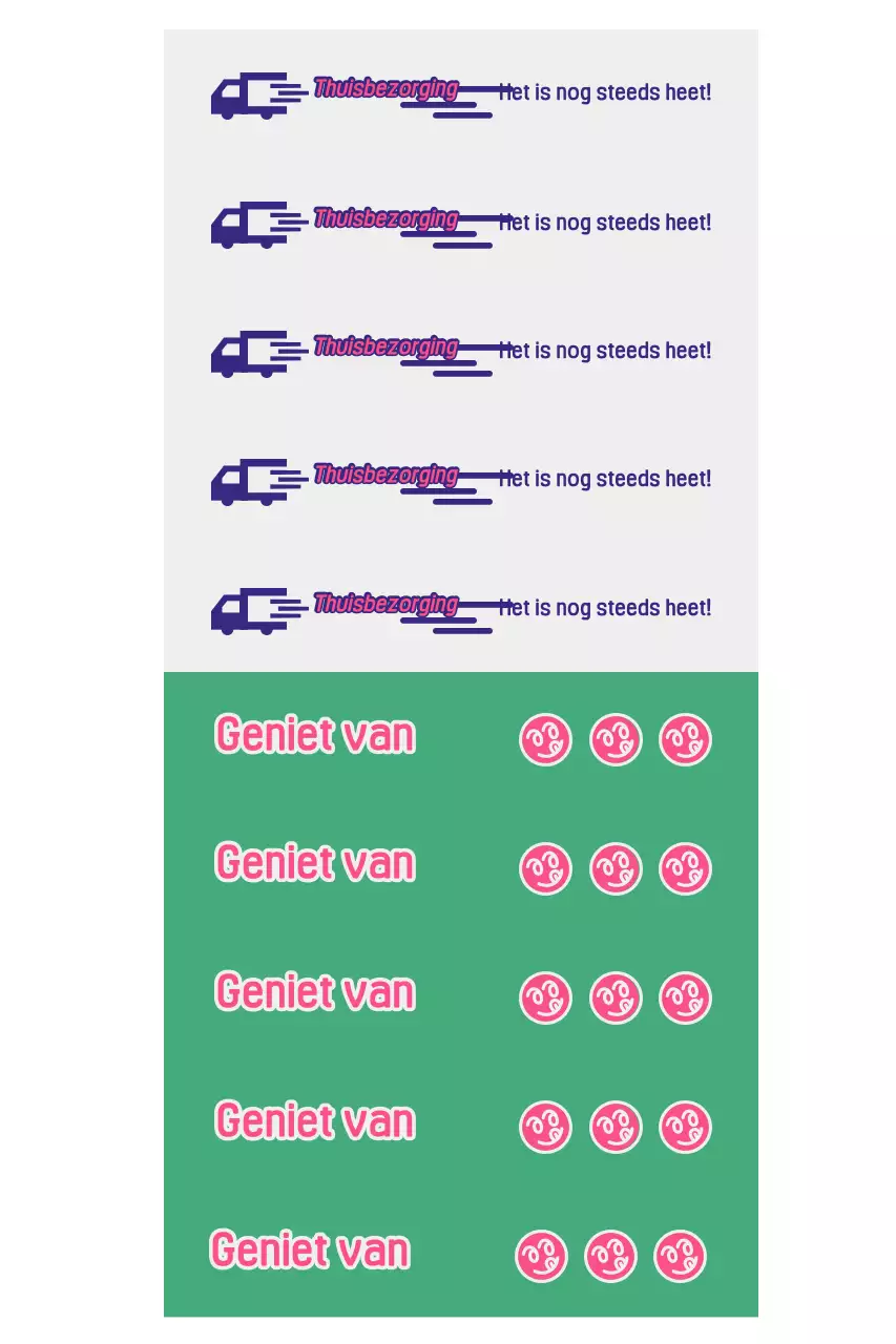 Lila Eenvoudige Bezorgsticker