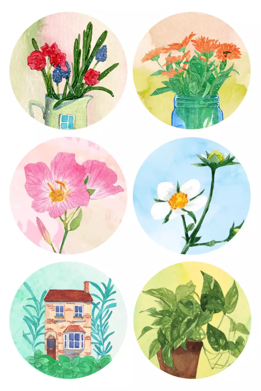 Een schattige natuuransichtkaart in lichtgroen