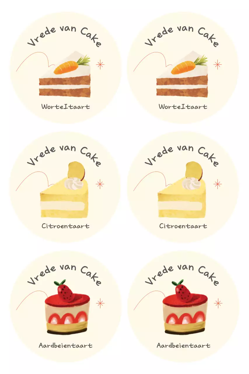 Ivoor schattige dessertsticker