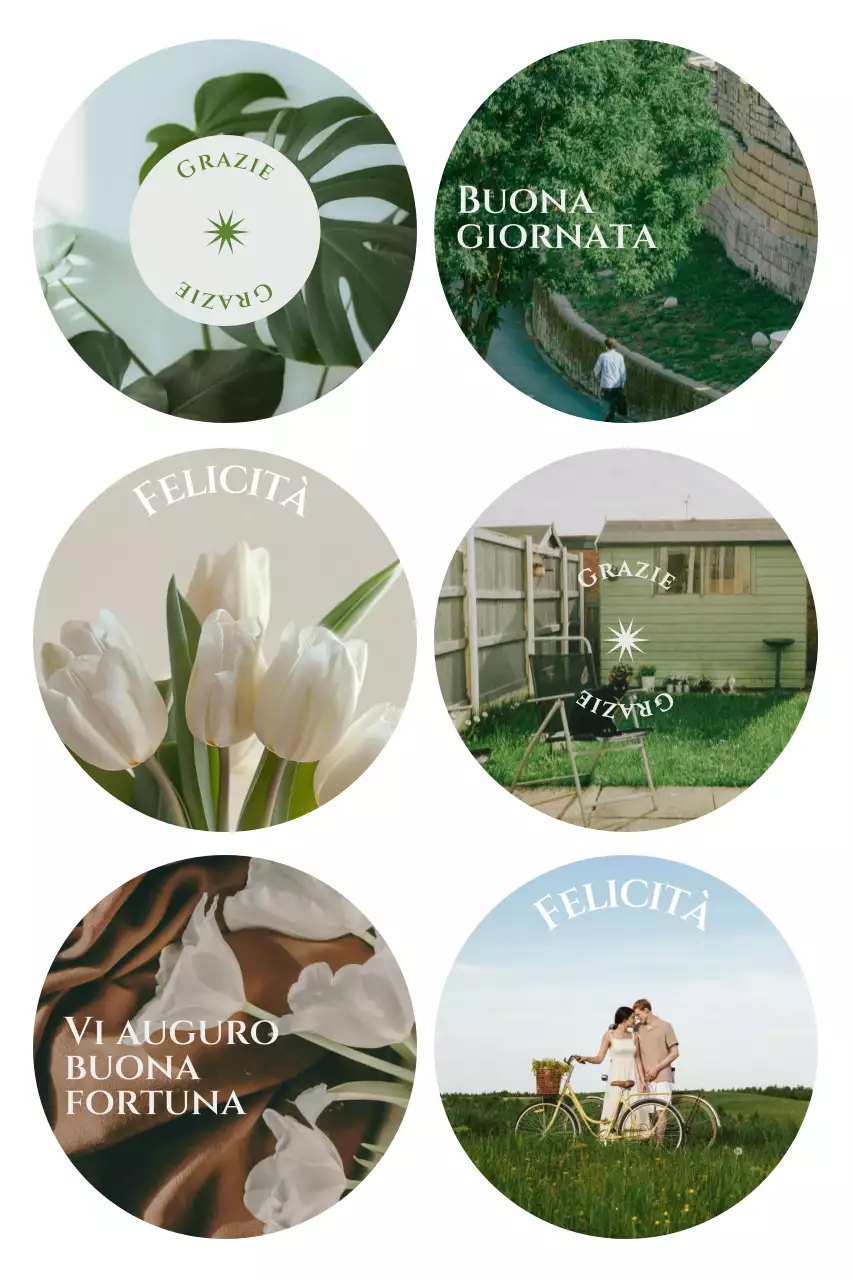 Adesivo di saluto semplice verde