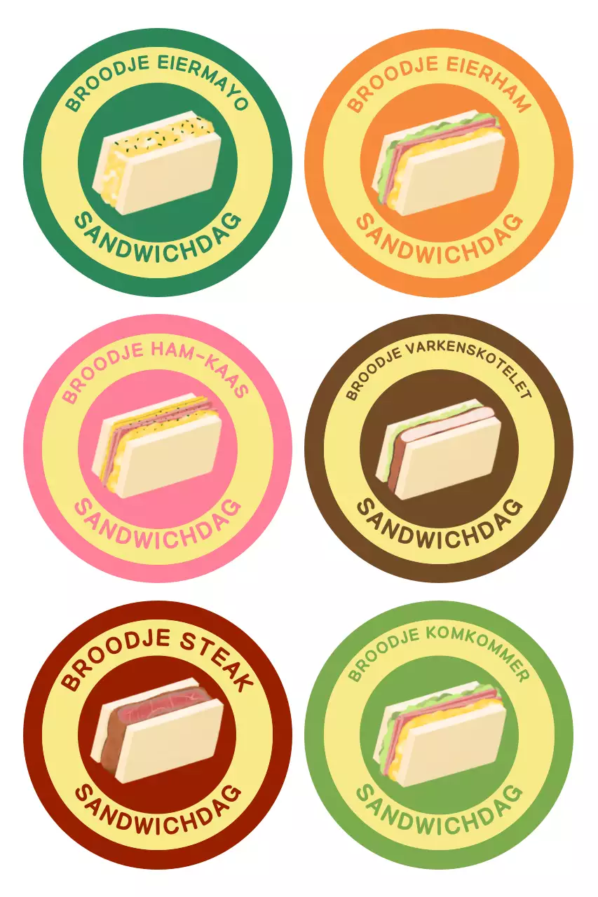 Groene Pop Food Stickers