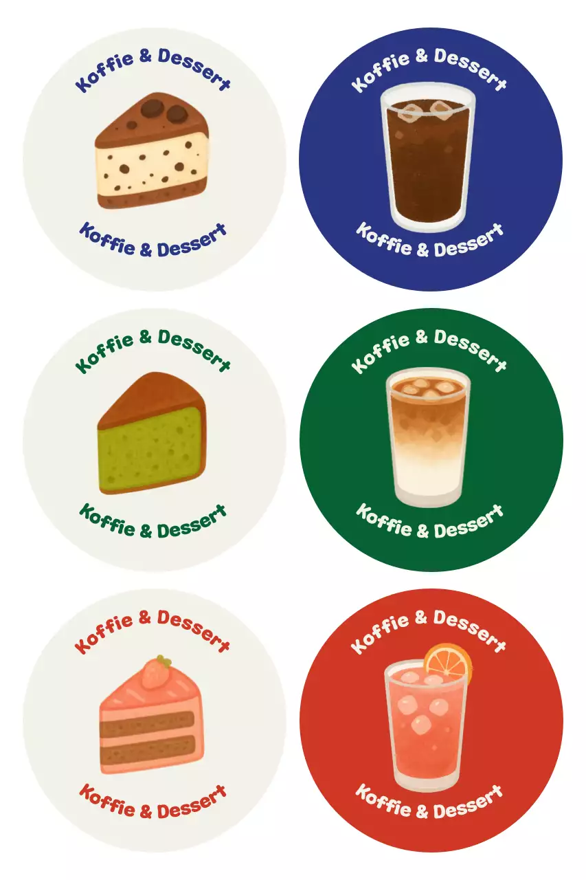 Ivoor schattige dessertsticker