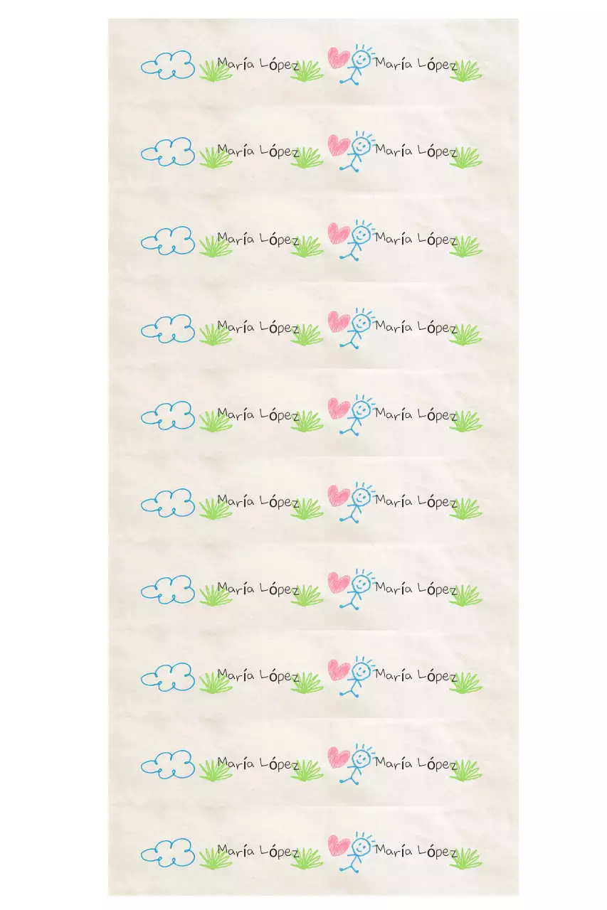 Frase linda en pegatina beige