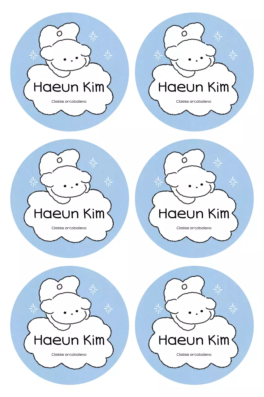 Adesivi carini color azzurro cielo