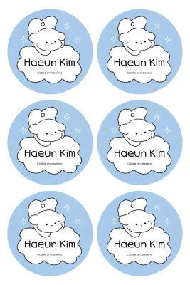 Adesivi carini color azzurro cielo