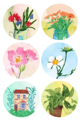 Una linda postal de la naturaleza en verde claro.