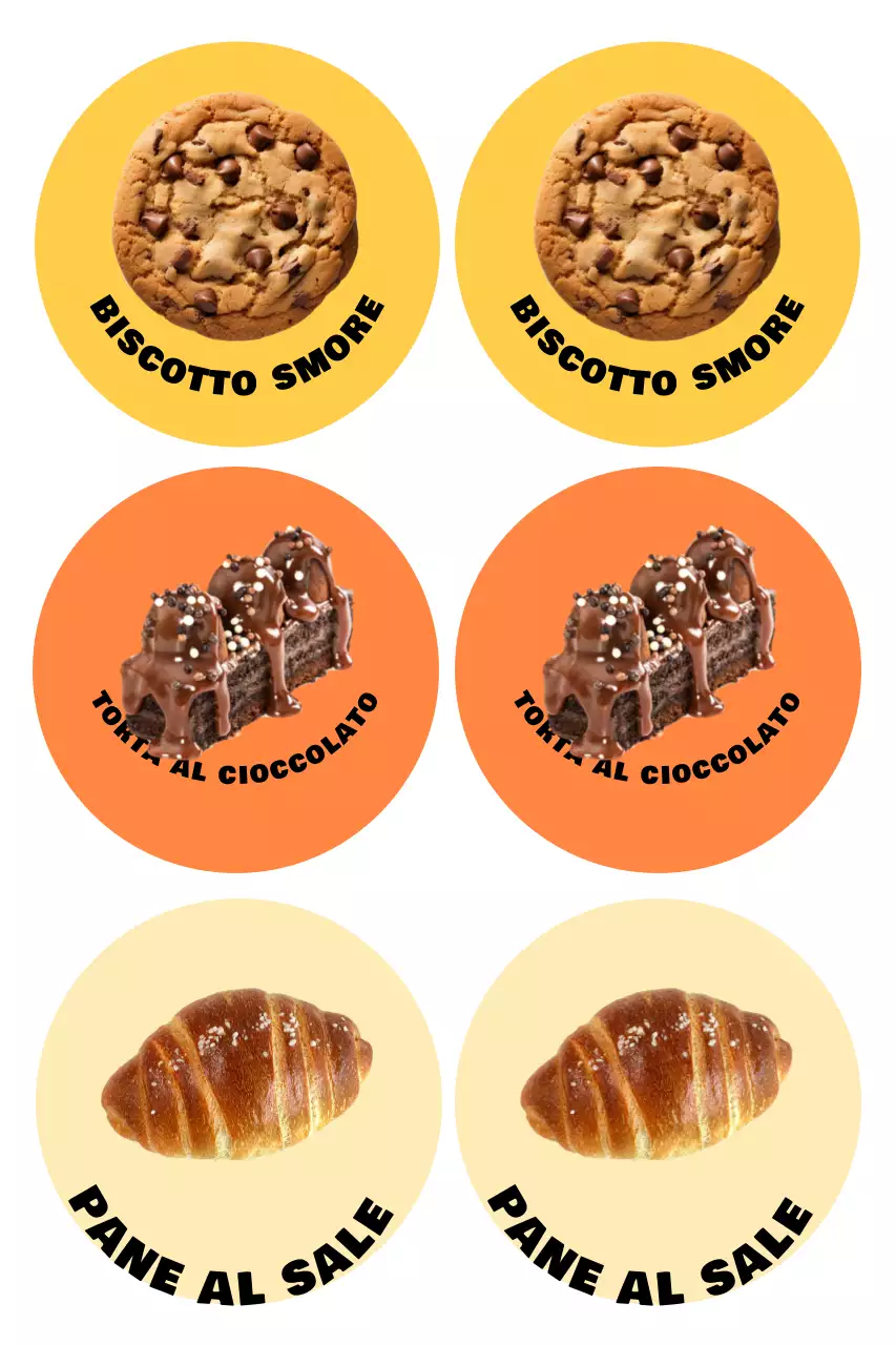 Adesivo per dessert Orange Pop