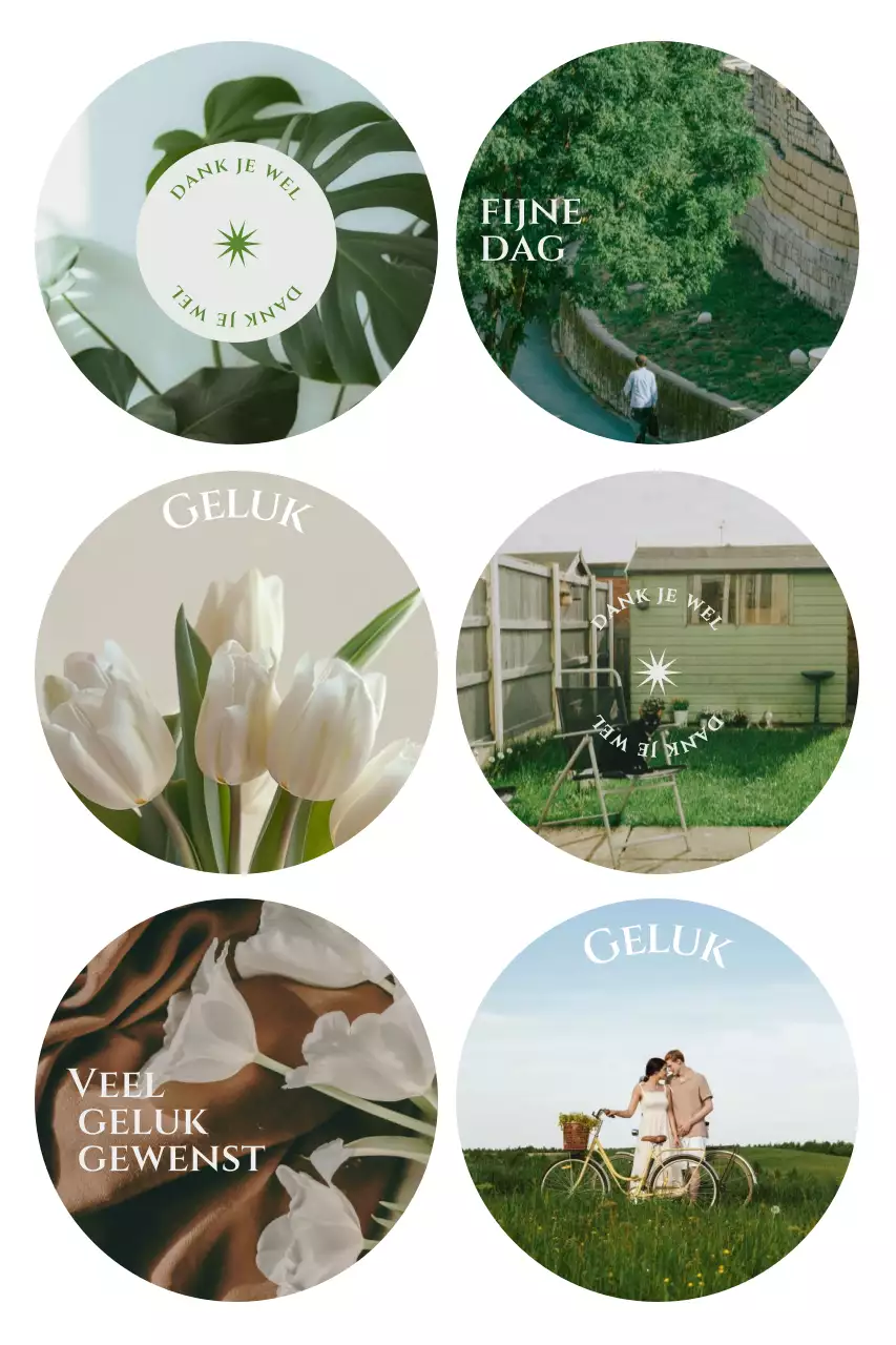 Groene eenvoudige begroetingssticker