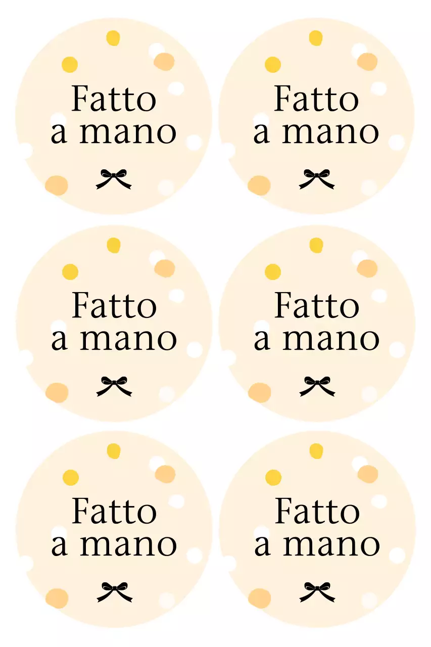 Adesivo beige semplice fatto a mano