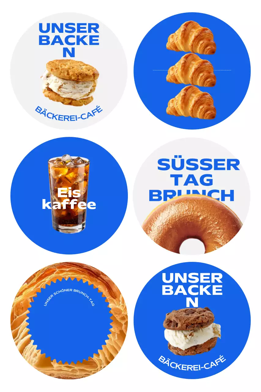 Blaue moderne Brunch-Werbung