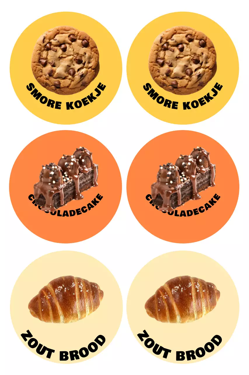 Sticker met sinaasappelijsdessert