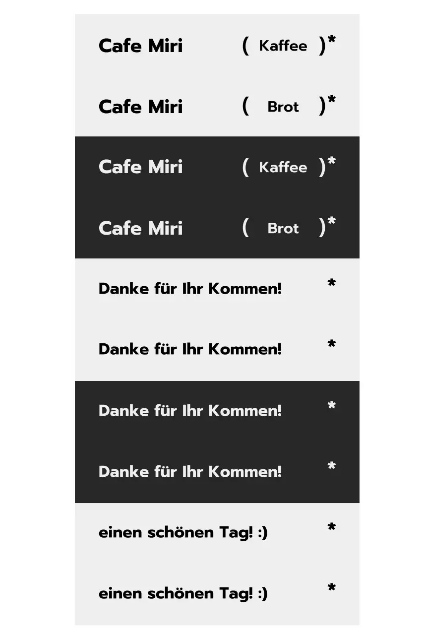 Black Simple Cafe-Aktion