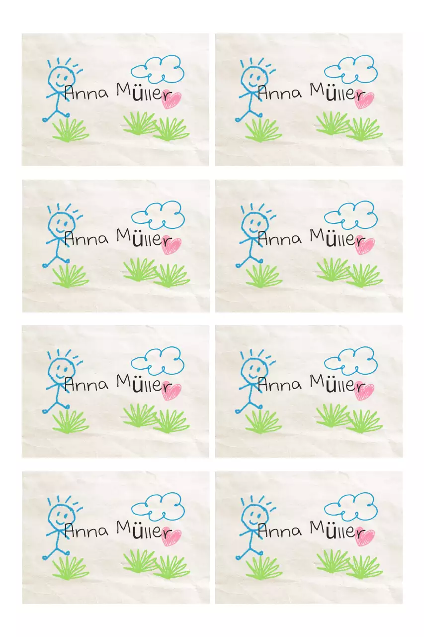 Himmelblaue süße Aufkleber für die Bildung von Kindern