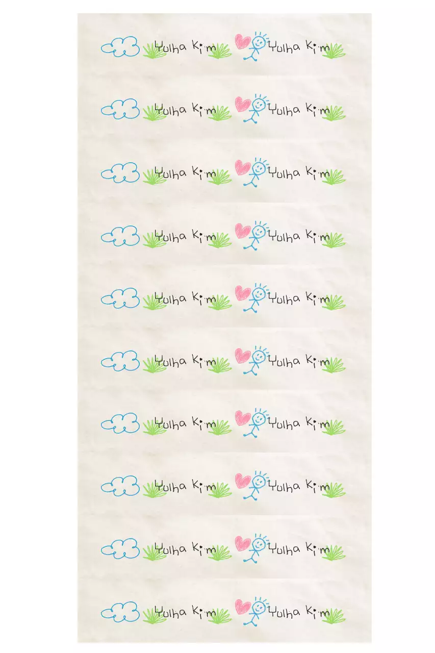 Beige schattige stickerzin