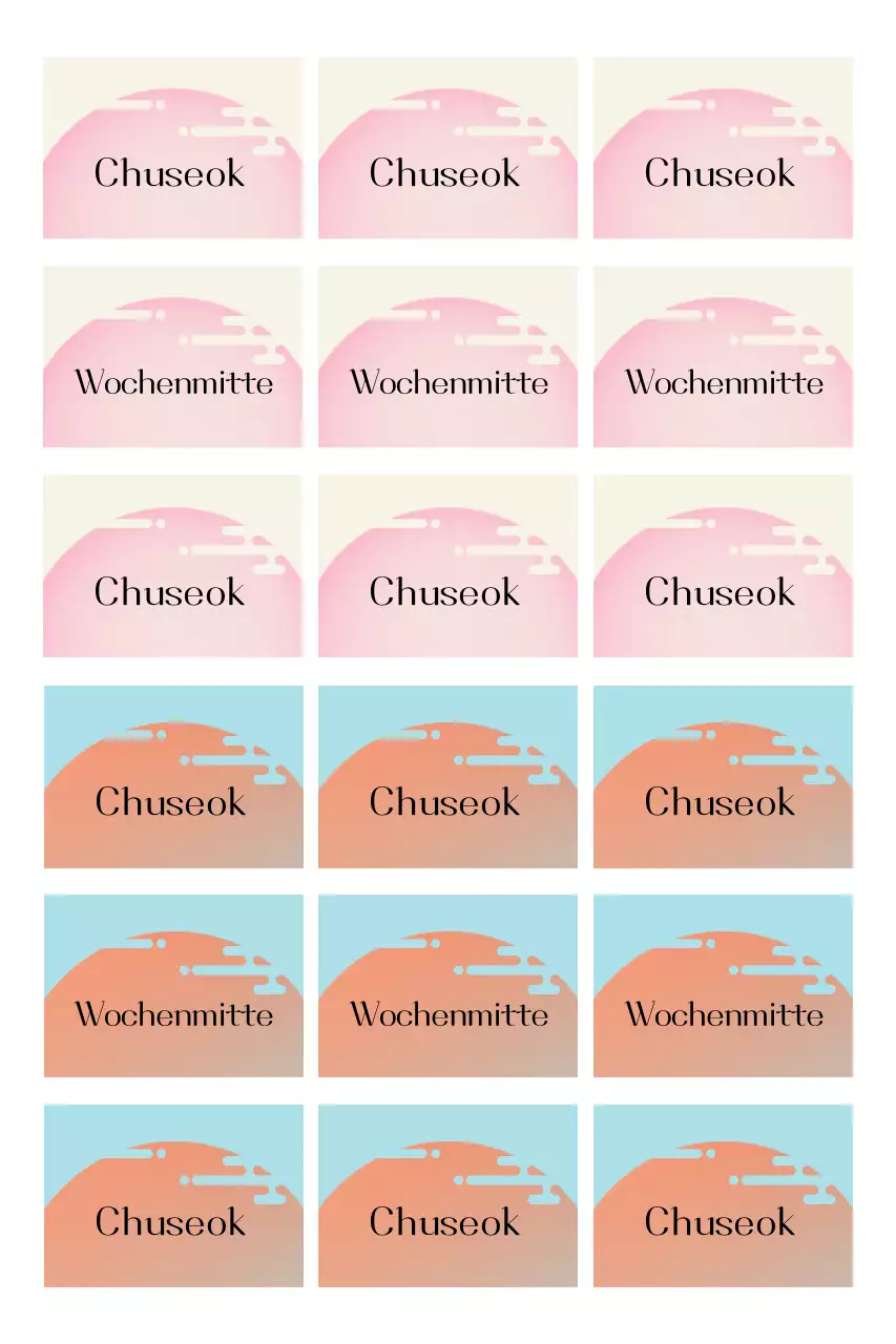 Yeonbora Traditionelle Feiertagspostkarte