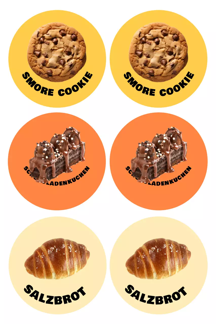 Orangen-Pop-Dessert Sticker