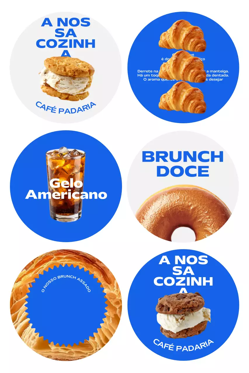 Anúncio de Brunch Moderno Azul