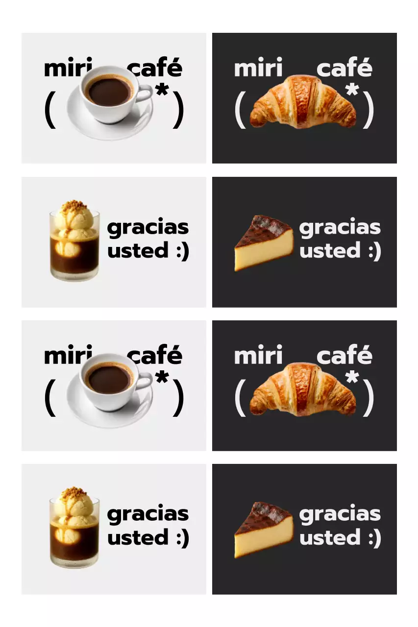 Promoción del menú de Black Simple Cafe