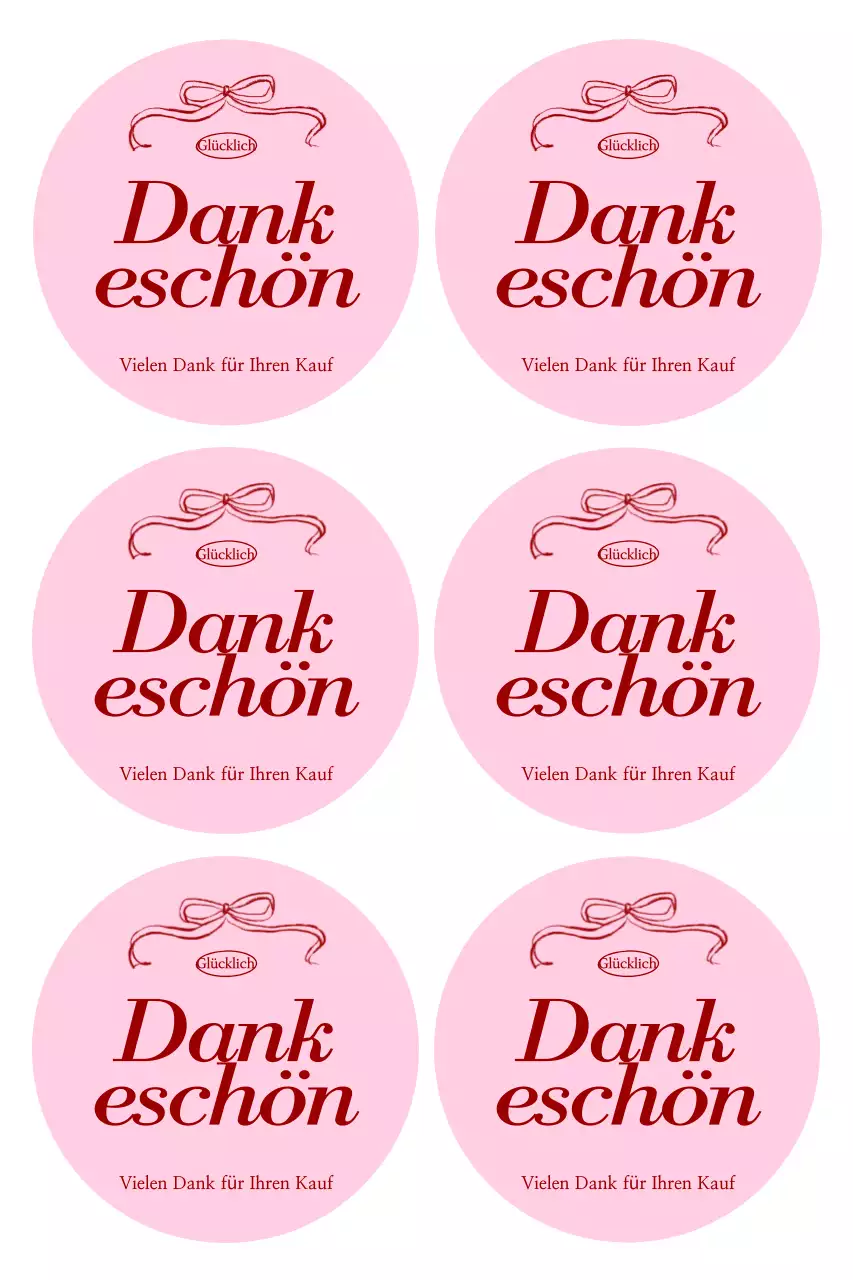 Rosa einfacher Dankeschön-Aufkleber