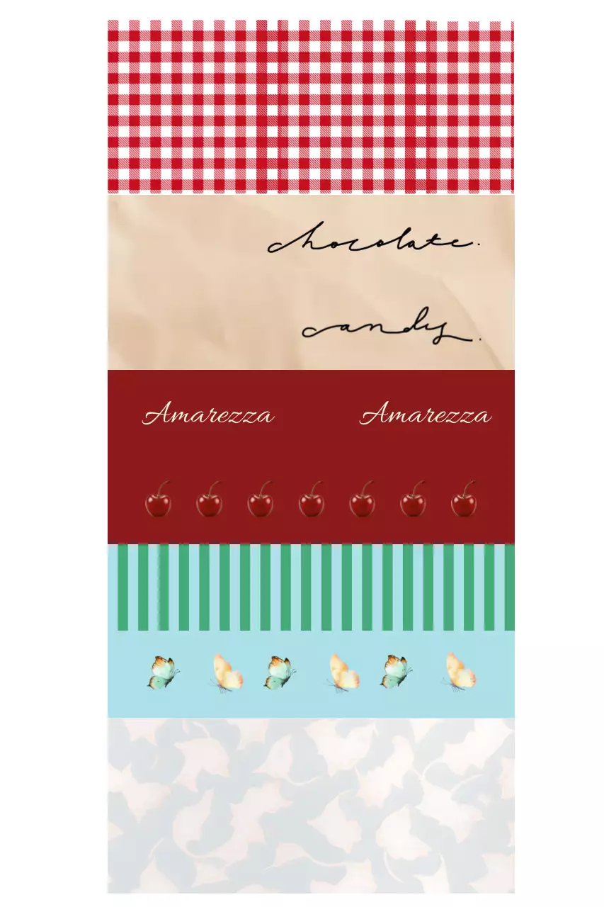 Design con motivo retrò rosso