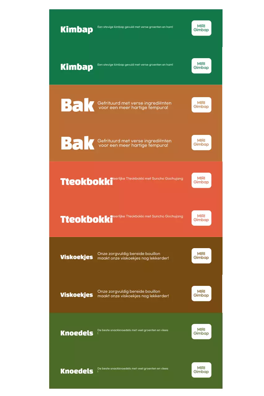 Groene vintage voedseladvertentie