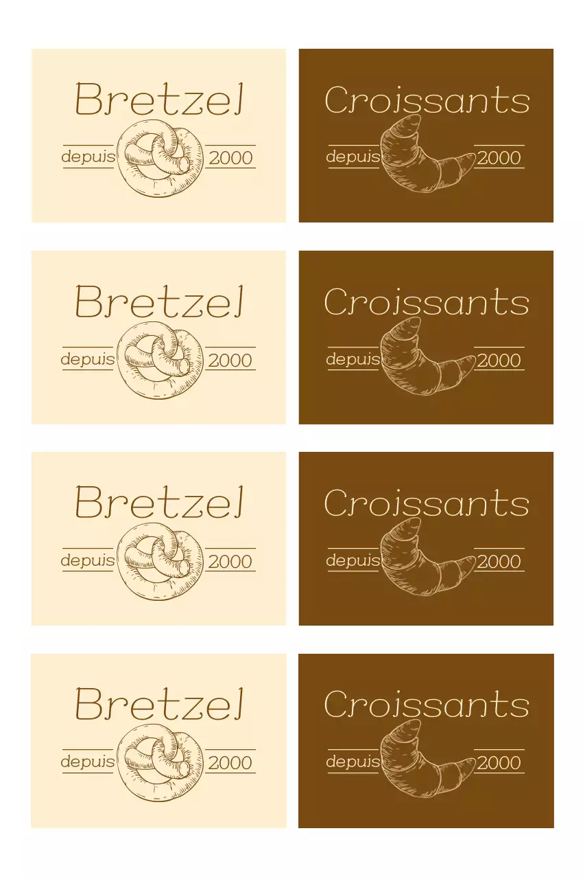 Logo de boulangerie vintage beige