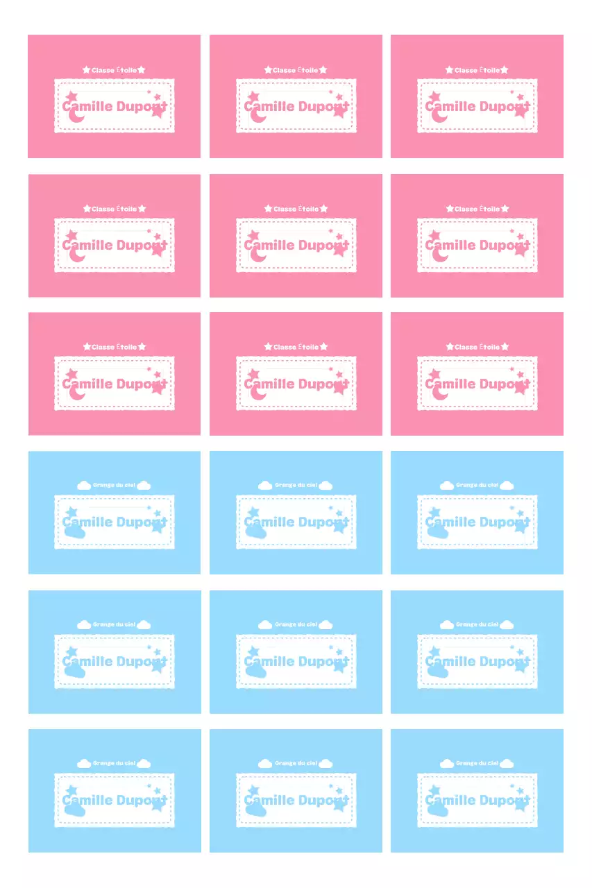 Autocollant rose au design simple