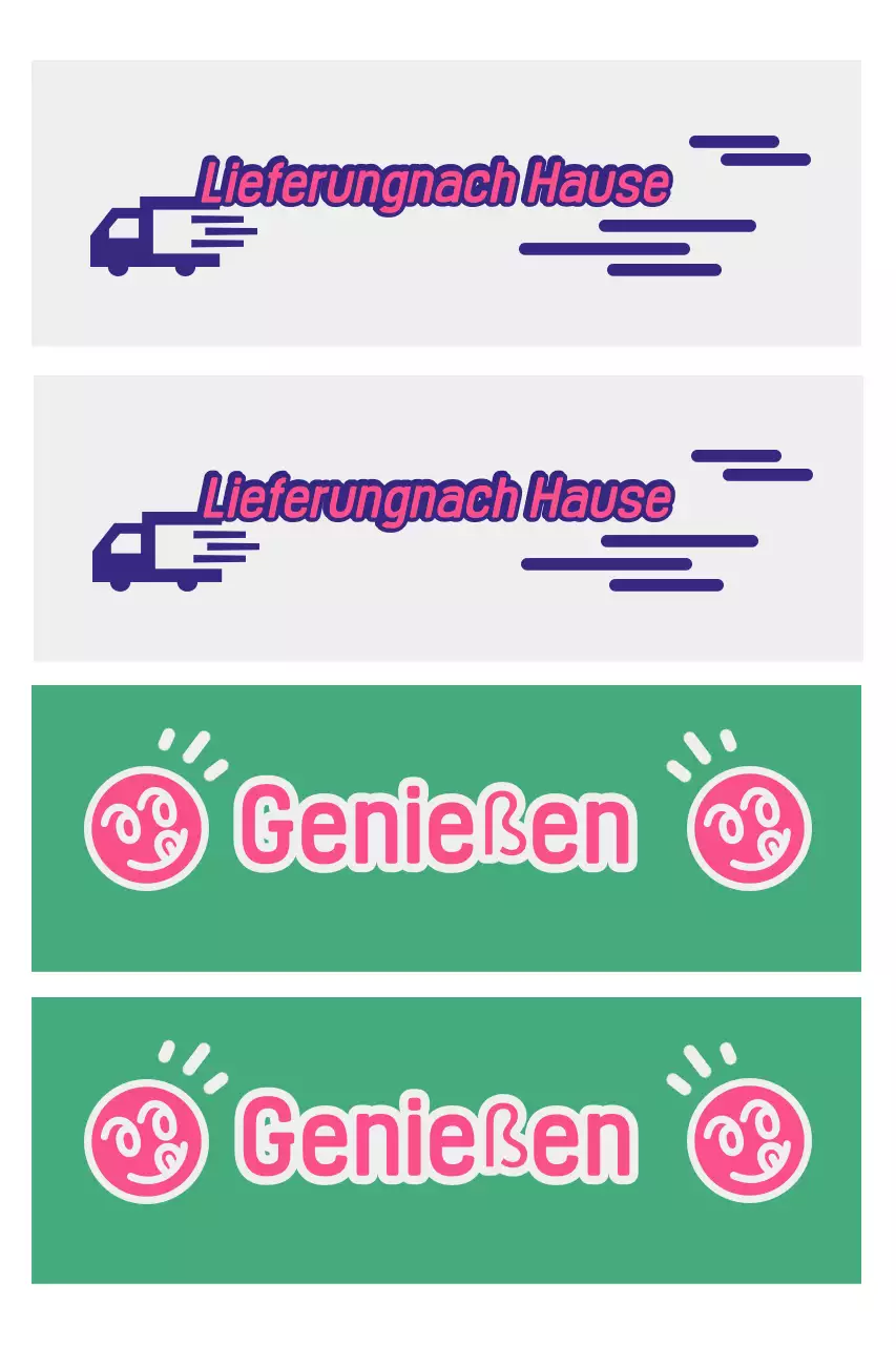 Pink Simple Delivery-Werbung