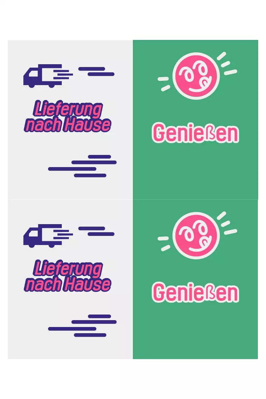 Pink Pop Delivery-Werbung