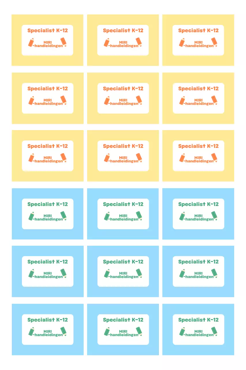 Gele eenvoudige onderwijssticker