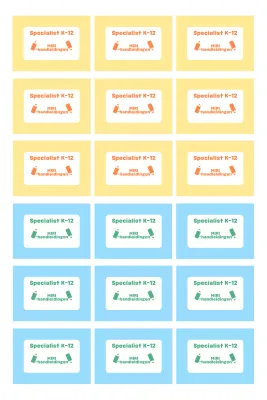 Gele eenvoudige onderwijssticker