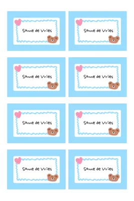 Hemelsblauwe schattige stickers voor op kantoor